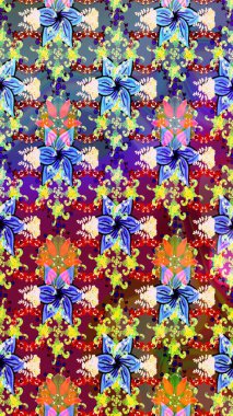 Eskiz Vintage Çiçek Deseni. Raster Kalça dokusu deseni.