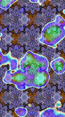 Chichi 'nin kumaş kalıbını çiz. Raster illüstrasyonu. Renkli Bahar Teması eskiz kalıbı. Düz Çiçek Elementleri Tasarımı. Çiçek deseni.