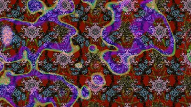 Gömlek baskısı için çiçek boyası. Çiçek desenli eskiz. Kahverengi renkte çiçekler.