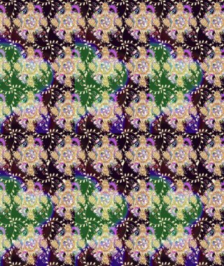 Güzel kumaş deseni. Bahar çiçekleriyle güzel bir çiçek deseni çizmişsin. Raster illüstrasyonu.