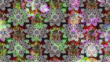 Küçük gri ve nötr çiçeklerle oldukça eski bir besin torbası deseni. Tekstil, kumaş, kapaklar, duvar kağıtları, baskı, paket, koleksiyon defteri, örgü, dekupaj için çiçek arkaplanı..