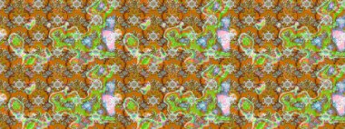 Raster illüstrasyonu. Tarafsız ve yeşil renklerde yaz çiçekleri. Raster çiçek desenli ve çiçekli..