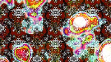 Suluboya tarzında gri ve kahverengi renklerde. Küçük çiçekli yay deseni çiz. Raster illüstrasyonu.