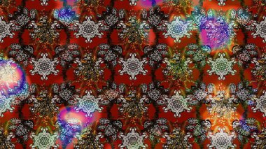 Floral sketch pattern background. Flat Flower Elements Design Raster illustration. Flowers on brown and gray colors. Colour Spring Theme sketch pattern Background.