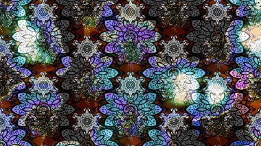 Parlak renkli çiçekleri ve gri renkli yaprakları olan harika bir çiçek deseni. Modern çiçek arkaplanı. Halk tarzı. Moda baskıları için zarif bir şablon.