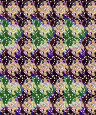 Güzel kumaş deseni. Bahar çiçekleriyle güzel bir çiçek deseni çizmişsin. Raster illüstrasyonu.