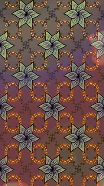 Düz Çiçek Elementleri Tasarımı. Sketch Colour Spring Theme eskiz kalıbı. Kahverengi renkli çiçekler. Sevimli çiçek raster deseni.