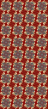 Barok tarzında kusursuz bir doğulu süsü. Raster geleneksel altın pürüzsüz desen kırmızı, gri ve kahverengi renkler.