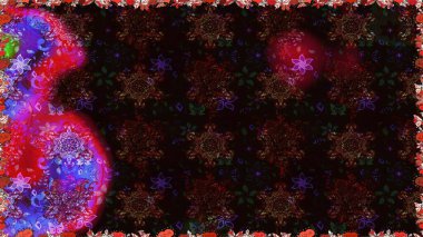 Renkli Yaz Temalı Kusursuz Arkaplan. Düz Çiçek Elementleri Tasarımı. Sevimli çiçek raster deseni. Siyah ve kahverengi renkte çiçekler.