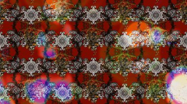 Raster illüstrasyonu. Tomurcukları papatya çiçekleri olan sevimli bir çiçek deseni. Eski usul. Kumaş, tekstil, duvar kağıdı baskısı için. Eskiz geçmişi. Miles Fleur, dandik süs.