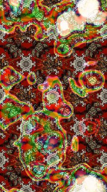 Kahverengi, kırmızı ve nötr renklerde çiçekler. Raster düz çiçek çizim deseni. Tasarım hediye paketi, tebrik kartları, posterler ve afiş tasarımı.