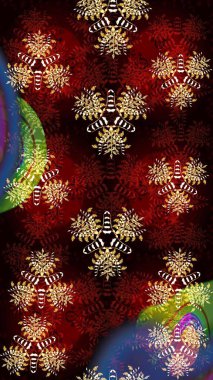 Raster illüstrasyonu. Siyah ve kırmızı renklerde. Anti-stres için Raster soyut şablon sayfası.