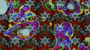 Raster illüstrasyonu. Küçük çaplı çiçeklerdeki basit şirin desenler. Tekstil veya kitap kapakları, imalat, duvar kağıtları, baskı, hediye paketi ve yapıştırma kitabı için çiçek eskiz geçmişi.