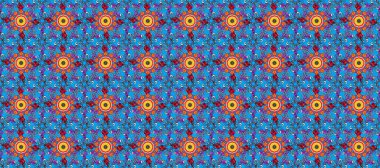 Mavi ve siyah renkte çiçekler. Çiçeksiz desenli arka plan. Tişört baskısı için çiçek boyama rasteriName.