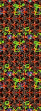 Siyah ve kahverengi renkte çiçekler. Kumaş desenli papatya çiçekleri ayrıntıları.