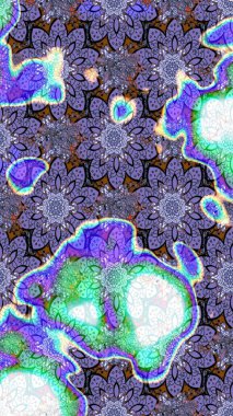 Düz Çiçek Elementleri Tasarımı. Sevimli çiçek raster deseni. Modaya uygun kumaş deseni. Renkli Yaz Teması çizim şablonu.