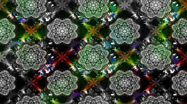 Küçük çiçekte güzel bir desen var. Çiçek kolajı. - Siyah çiçekler. Çiçek arkaplan. Raster deseni. Doğa. Çiçek bileşimi.