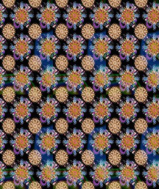 Siyah renkli çiçekler. Çizim çiçek deseni duvar kâğıdı olarak kullanılabilir. Raster illüstrasyonu.