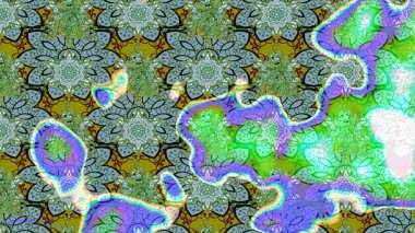 Küçük renkli çiçekler. Küçük çiçekte güzel bir desen. Motley illüstrasyonu. Moda baskıları için zarif bir şablon. Yeşil ve mavi çiçekli bahar çiçekleri.