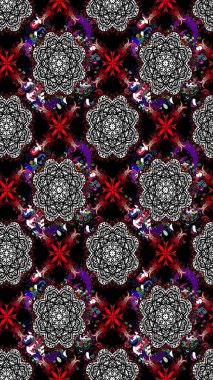 Siyah renkli çiçek desenli eskiz. Suluboya tarzında siyah renkte çiçekler.