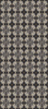 Klasik raster sarısı, kusursuz desen. Çiçek süsü kumaş deseni, cam, çiçek desenli metal kahverengi, bej ve gri renklerde altın elementler..