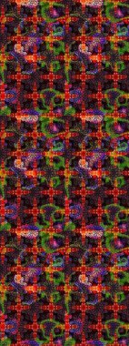 Düz Çiçek Elementleri Tasarımı. Renkli Bahar Teması eskiz kalıbı. Siyah ve kahverengi renkte çiçekler. Raster illüstrasyonunda çiçek deseni çizimi.