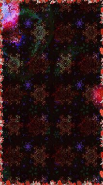 Hediye ambalaj kağıdı, tebrik kartları, posterler ve pankart tasarımı. Siyah ve kahverengi renkte çiçekler. Raster düz çiçekleri pürüzsüz desen.