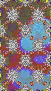 Doodle tarzı. Renkli kahverengi ve gri, pürüzsüz desen. Tekstil ve kapak tasarımı için mükemmel. El çizimi dikişsiz sonbahar çiçekleri deseni. Kahverengi ve gri renkte çiçekler.