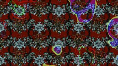 Taslak süsleme izi. Tebrik kartı geçmişi, boyama kitabı, arkaplan ve tekstil için kullanılabilir. Raster Henna tarzı. Sınır Kızılderili çiçekli paisley patten. Etnik Mandala havlusu.