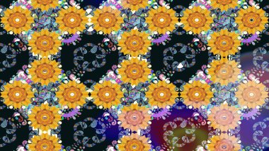 Oldukça eski bir besin torbası deseni, küçük sarı renkte, çiçekler. Tekstil, kumaş, kapaklar, duvar kağıtları, baskı, naylon, koleksiyon defteri, örgü, dekupaj için güzel bir eskiz. Millefleurlar.