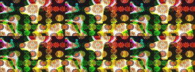 Şatafatlı bahar bahçesi dokusu. Gri ve kahverengi renklerde çiçeksiz. Gri ve kahverengi renkli çiçekler. Raster illüstrasyonu. Çiçek deseni.