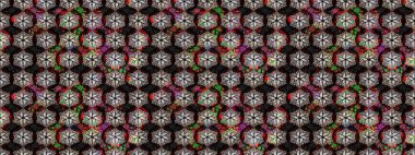 Etnik Mandala süsü. Kızılderili desenli desenli desenli şal deseni. Raster Henna dövme stili. Tekstil, tebrik kartı, boyama kitabı, telefon kılıfı baskısı için kullanılabilir.