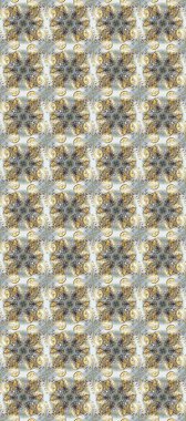 Geleneksel klasik raster altın pürüzsüz desen. Barok tarzında kusursuz bir doğulu süsü. Bej, gri ve nötr renklerde altın elementler.