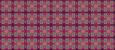 Mor ve gri renklerdeki altın desenli altın elementler. Barok tarzında duvar kağıdı tasarımı için kusursuz damaske deseni arkaplanı. Süslü raster dekorasyonu.