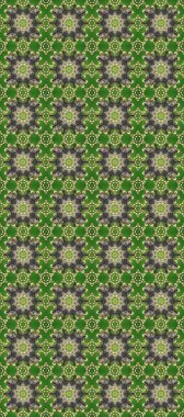 Raster illüstrasyonu. Gri, yeşil ve nötr renklerde altın. Kusursuz ortaçağ çiçek deseni. Doğum günü kartı, davetiye ya da afiş için iyidir. Dekoratif simetri arabesk.