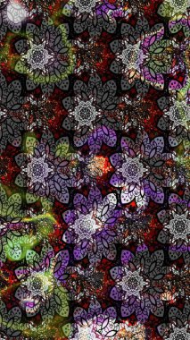 Kızılderili desenli desenli desenli şal deseni. Raster Henna dövme stili. Tekstil, tebrik kartı, boyama kitabı, telefon kılıfı baskısı için kullanılabilir. Etnik Mandala süsü.