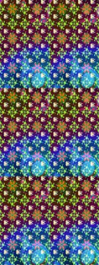 Raster - stock. Sketch pattern with purple and blue flowers, watercolor floral pattern, cute flower, tileable for wallpaper, card or fabric.