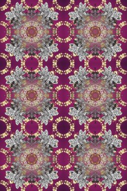 Doğu tarzı arabesk tarzında altın elementler. Kusursuz altın desenli bukleler. Raster altın pürüzsüz desen. Mor, gri ve bej renklerde pürüzsüz desen.