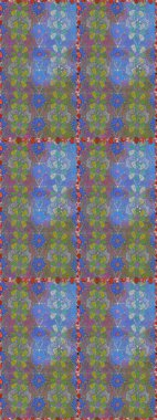 Raster suluboya çiçek deseni, narin çiçekler, mavi ve gri çiçekler, tebrik kartı şablonu. Güzel kumaş deseni.