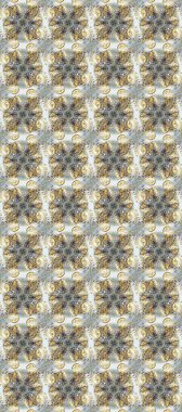 Geleneksel klasik Raster altın eskiz modeli. Bej, gri ve nötr renklerde altın elementler. Barok tarzında eskiz doğulu süsü..