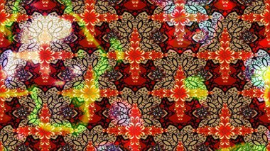 Vadinin çiçekleri kırmızı renklerde. Çiçeksel çizim kalıbının çizimi.