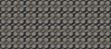 Sembol bayramı, yeni yıl kutlamaları, altın desenler. Noel altın kar tanesi kusursuz desen. Kış kar dokusu duvar kağıdı. Gri, siyah ve kahverengi renklerde altın kar taneleri.