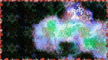 Raster - stok. Siyah ve mavi çiçekli kusursuz desen, suluboya çiçek deseni, sevimli çiçek, duvar kağıdı, kart veya kumaş için fayanslı.