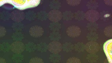 Çiçek ve yapraklı çiçek deseni. Raster illüstrasyonu. Küçük çiçekli şirin desen.