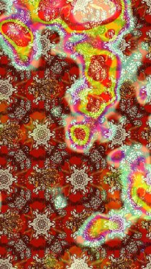 Renkli Bahar Teması eskiz kalıbı. Düz Çiçek Elementleri Tasarımı. Raster illüstrasyonundaki çiçek desenli çizim. Süslü kumaş deseni.