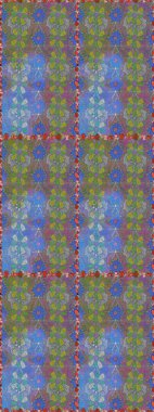 Güzel kumaş deseni. Raster suluboya deseni, narin çiçekler, mavi ve gri çiçekler, tebrik kartı şablonu..