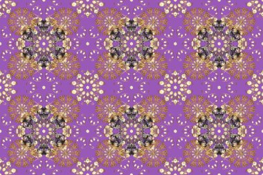 Doğulu stil, altın elementlerle bej ve menekşe renklerinde altın desenli arabesk yapar. Raster altın desen. Kusursuz kıvırcık saçlar..