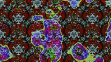 Raster deseni. Botanik çizim kalıbı. Suluboya etkisi. Organik elementler.