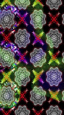 El çizimi Raster çizimi. Çizim çiçek deseni duvar kağıdı, web sitesi arka planı, ambalaj kağıdı, davetiye, broşür, afiş veya web sitesi için kullanılabilir. Parlak elementlerin.