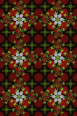 Renkli Bahar Temalı Kusursuz Arkaplan. Çiçek deseni. Düz Çiçek Elementleri Tasarımı. Raster pürüzsüz Güzel kumaş deseni.